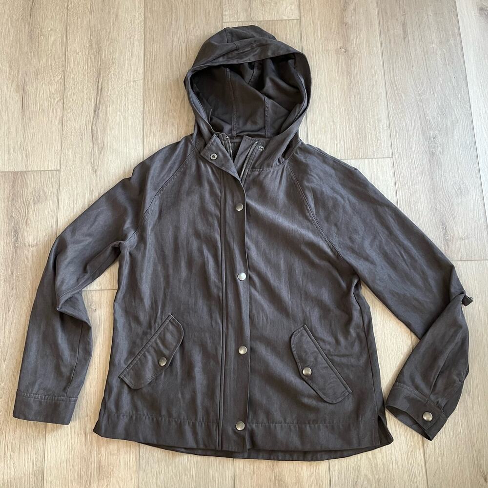 Staccato Women's Grey Hooded Full Zip Jacket Size Large